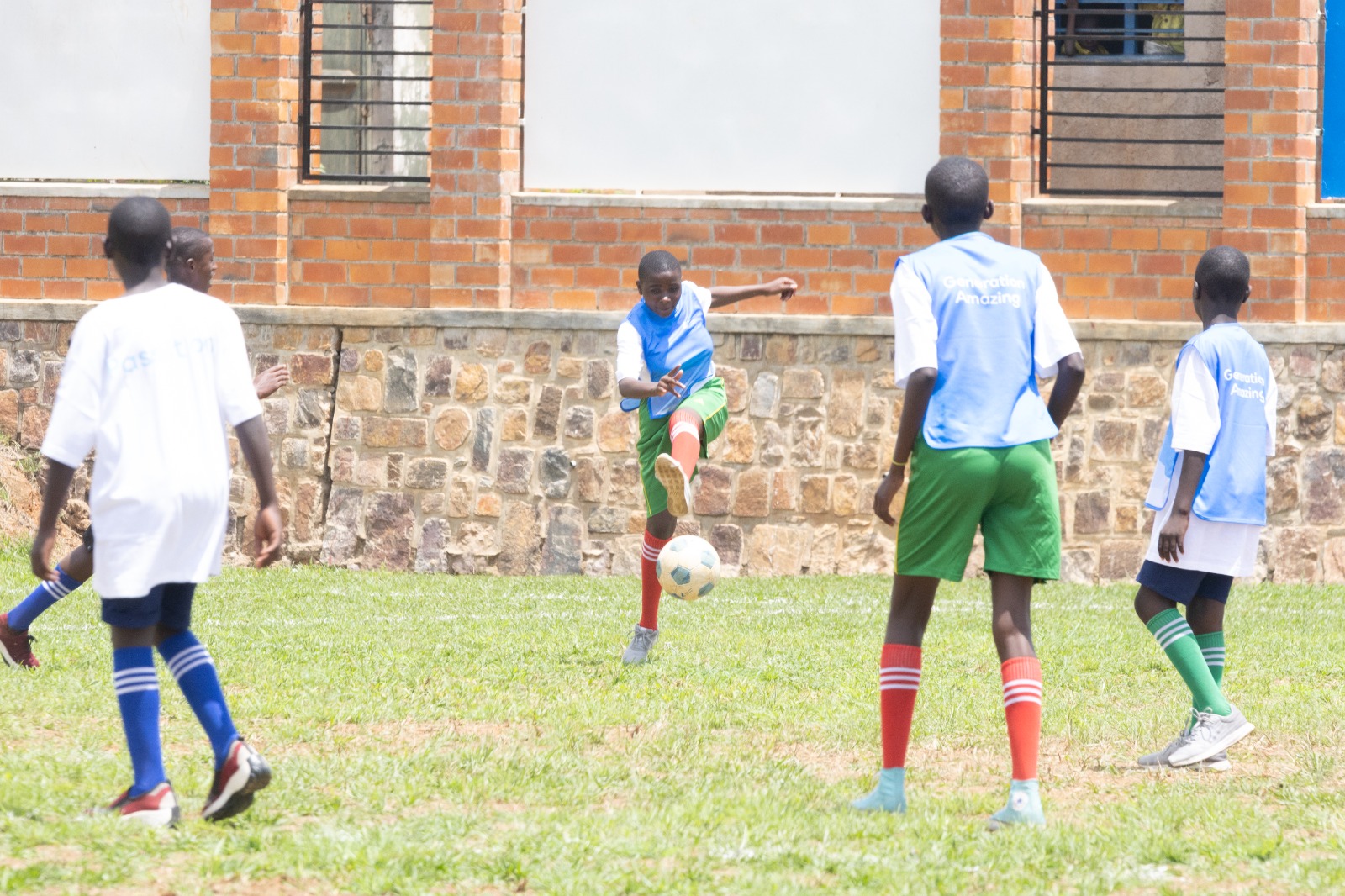 ​Generation Amazing Foundation Launches its Sports for Development Programme at the Gitagata Rehabilitation Centre in Bugesera, Rwanda [Click and drag to move] ​