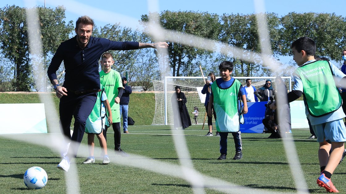 David Beckham attends opening of Generation Amazing Community Club in Lusail