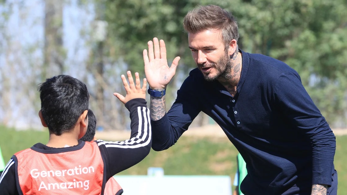 David Beckham attends opening of Generation Amazing Community Club in Lusail